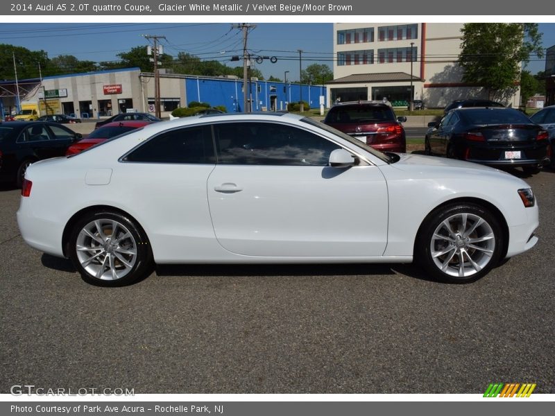 Glacier White Metallic / Velvet Beige/Moor Brown 2014 Audi A5 2.0T quattro Coupe