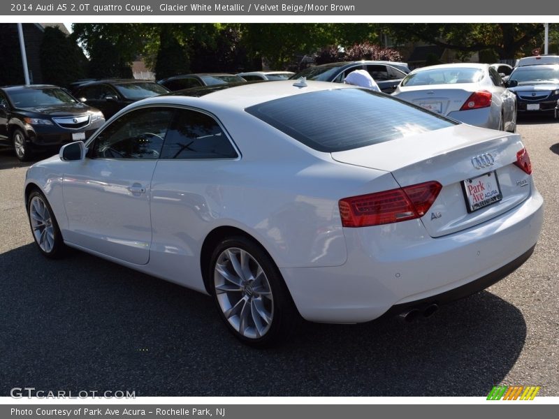 Glacier White Metallic / Velvet Beige/Moor Brown 2014 Audi A5 2.0T quattro Coupe