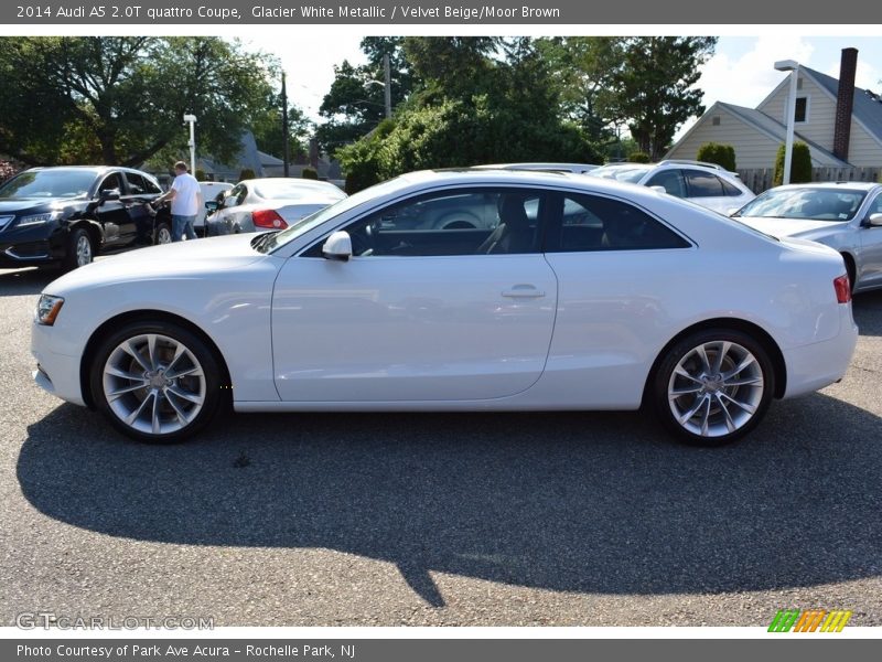 Glacier White Metallic / Velvet Beige/Moor Brown 2014 Audi A5 2.0T quattro Coupe