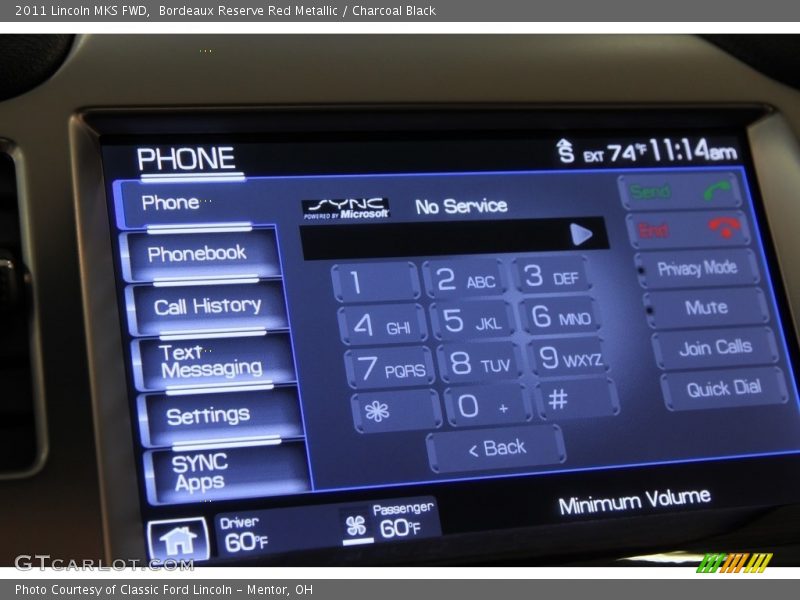 Bordeaux Reserve Red Metallic / Charcoal Black 2011 Lincoln MKS FWD