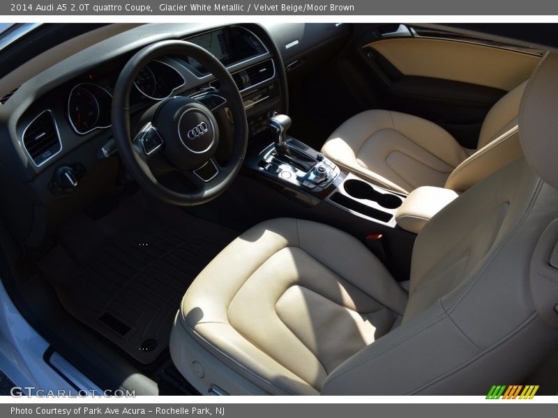 Glacier White Metallic / Velvet Beige/Moor Brown 2014 Audi A5 2.0T quattro Coupe