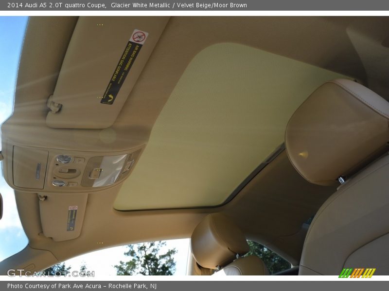 Glacier White Metallic / Velvet Beige/Moor Brown 2014 Audi A5 2.0T quattro Coupe