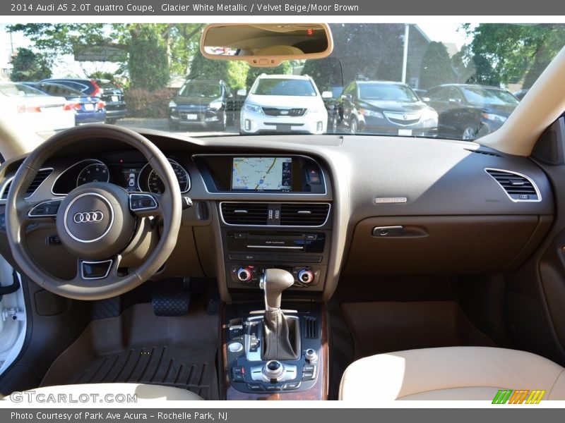 Glacier White Metallic / Velvet Beige/Moor Brown 2014 Audi A5 2.0T quattro Coupe