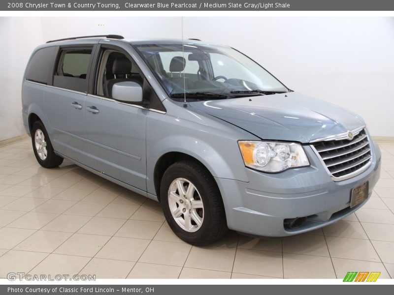 Clearwater Blue Pearlcoat / Medium Slate Gray/Light Shale 2008 Chrysler Town & Country Touring