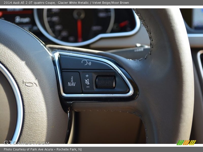 Glacier White Metallic / Velvet Beige/Moor Brown 2014 Audi A5 2.0T quattro Coupe