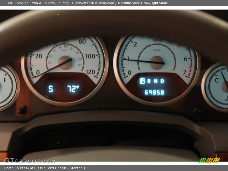Clearwater Blue Pearlcoat / Medium Slate Gray/Light Shale 2008 Chrysler Town & Country Touring