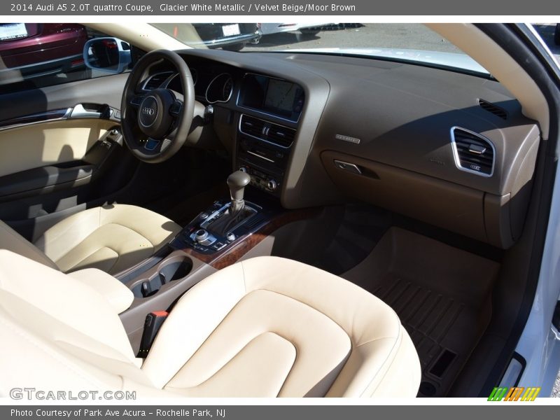 Glacier White Metallic / Velvet Beige/Moor Brown 2014 Audi A5 2.0T quattro Coupe