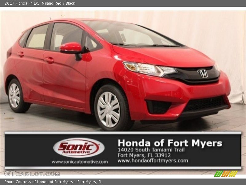 Milano Red / Black 2017 Honda Fit LX