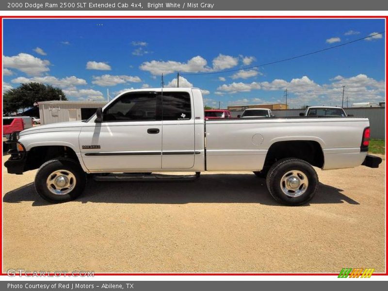 Bright White / Mist Gray 2000 Dodge Ram 2500 SLT Extended Cab 4x4