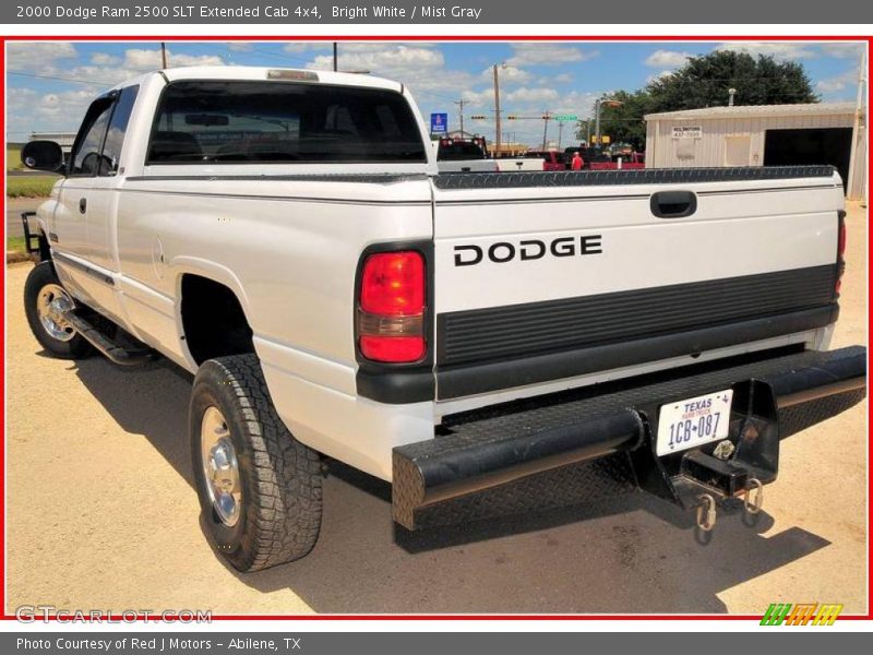 Bright White / Mist Gray 2000 Dodge Ram 2500 SLT Extended Cab 4x4