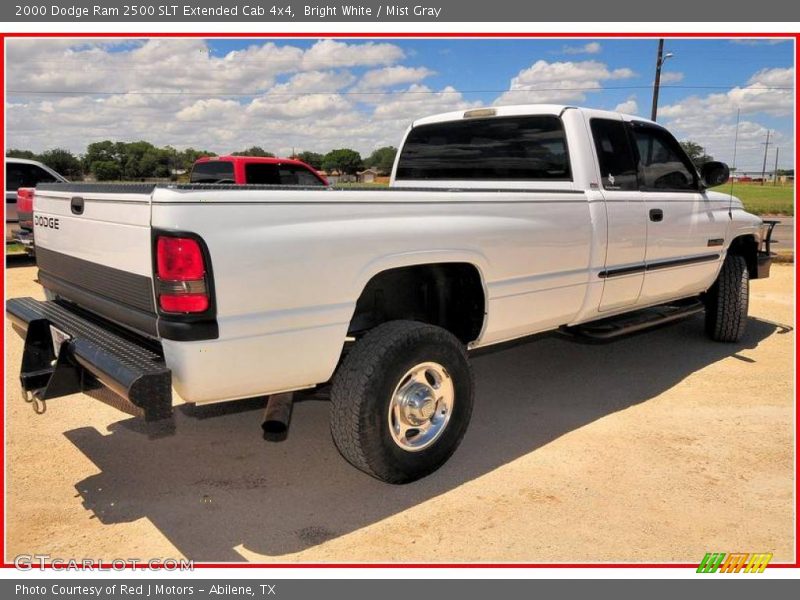 Bright White / Mist Gray 2000 Dodge Ram 2500 SLT Extended Cab 4x4