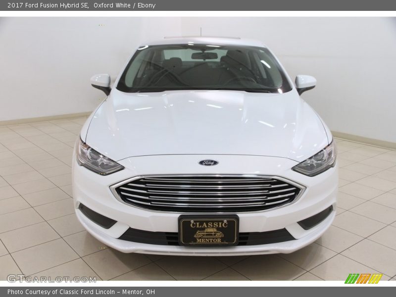 Oxford White / Ebony 2017 Ford Fusion Hybrid SE