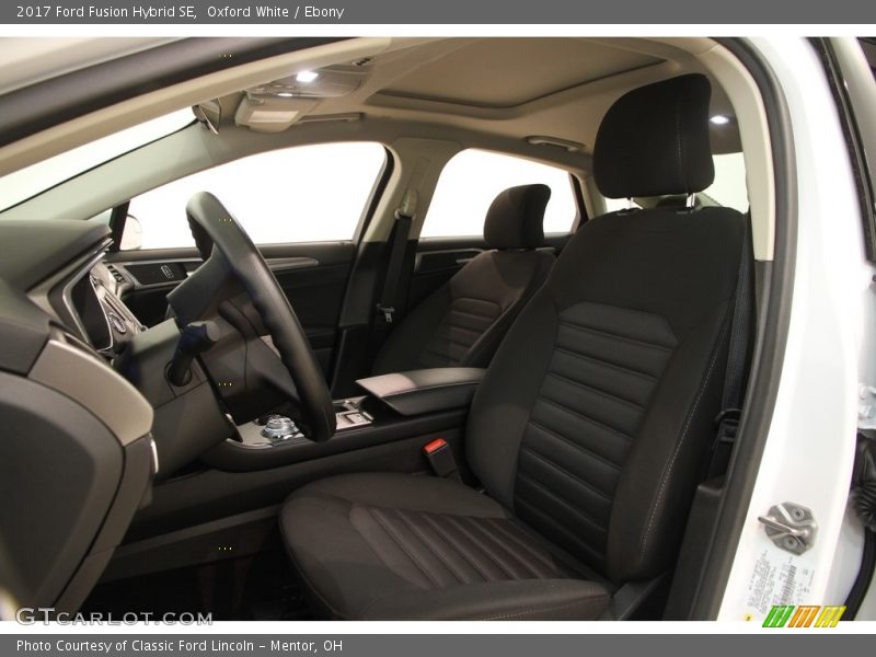 Front Seat of 2017 Fusion Hybrid SE