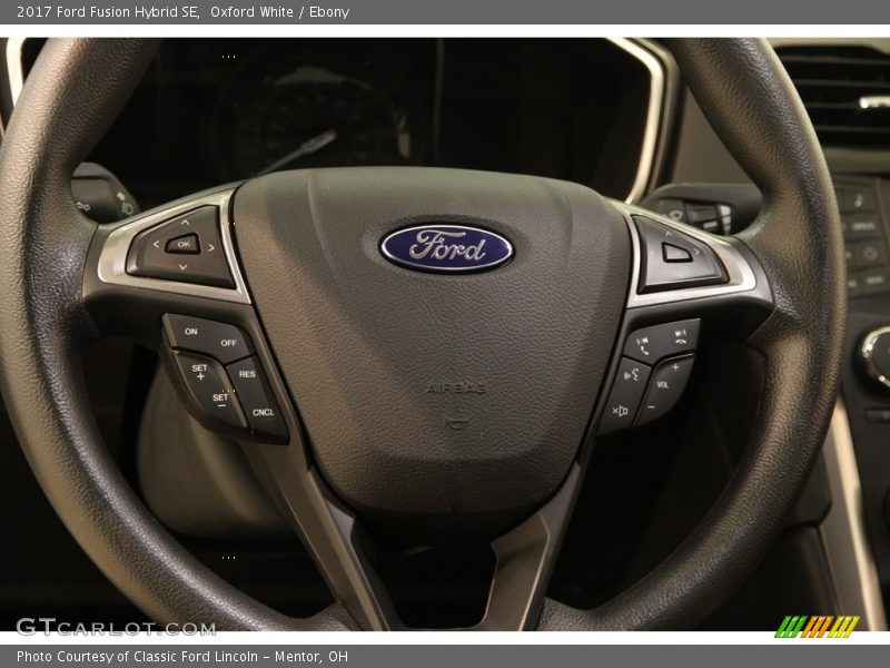 Oxford White / Ebony 2017 Ford Fusion Hybrid SE