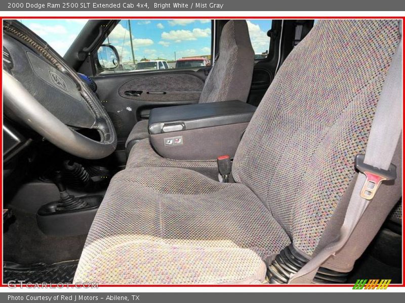 Bright White / Mist Gray 2000 Dodge Ram 2500 SLT Extended Cab 4x4