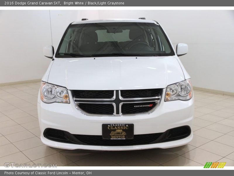 Bright White / Black/Light Graystone 2016 Dodge Grand Caravan SXT
