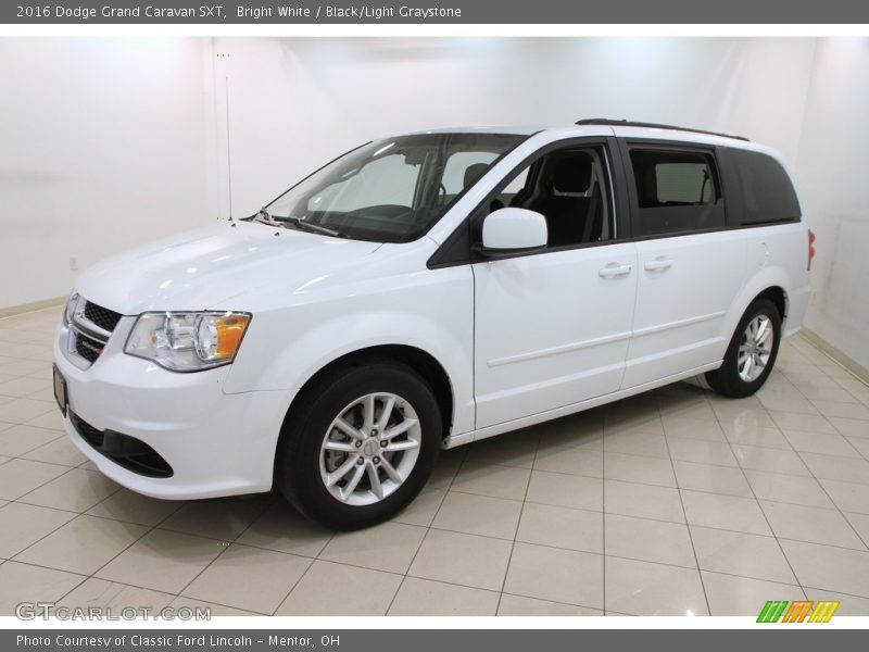 Bright White / Black/Light Graystone 2016 Dodge Grand Caravan SXT