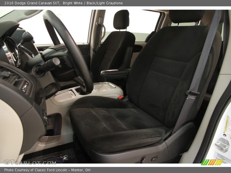 Bright White / Black/Light Graystone 2016 Dodge Grand Caravan SXT