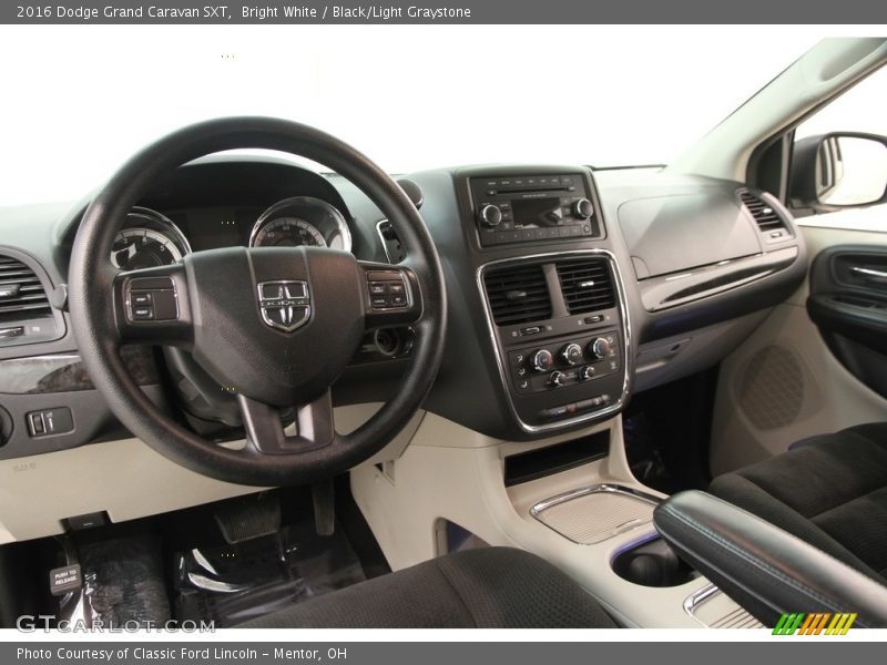 Bright White / Black/Light Graystone 2016 Dodge Grand Caravan SXT
