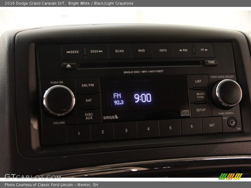 Bright White / Black/Light Graystone 2016 Dodge Grand Caravan SXT