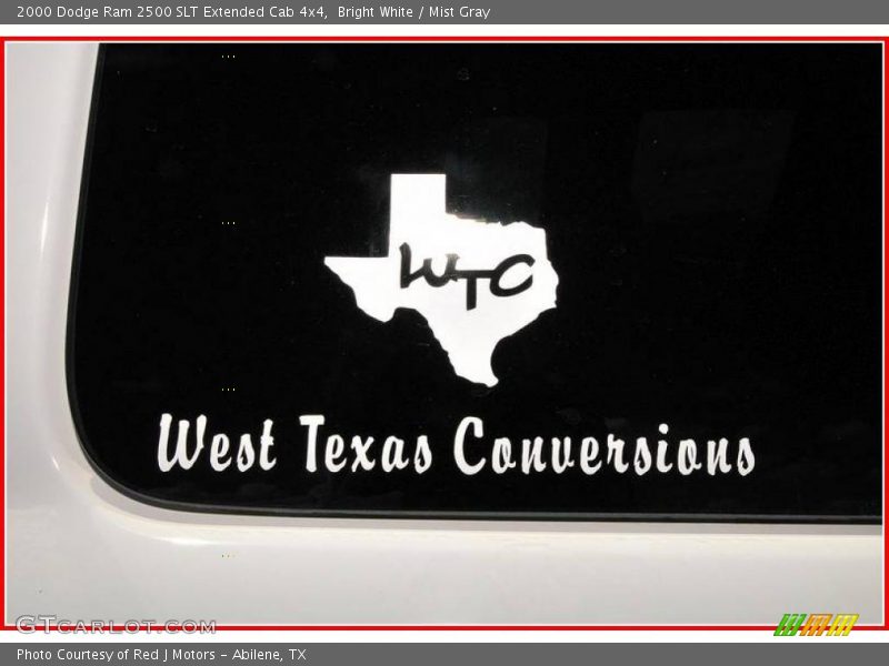 Bright White / Mist Gray 2000 Dodge Ram 2500 SLT Extended Cab 4x4