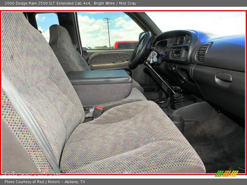 Bright White / Mist Gray 2000 Dodge Ram 2500 SLT Extended Cab 4x4