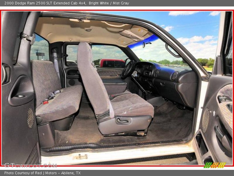 Bright White / Mist Gray 2000 Dodge Ram 2500 SLT Extended Cab 4x4