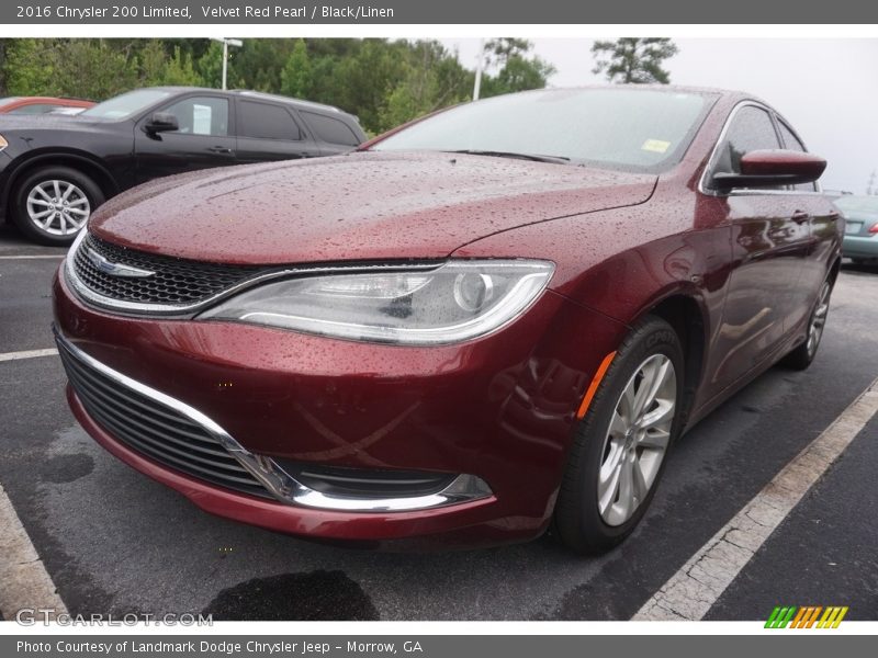 Velvet Red Pearl / Black/Linen 2016 Chrysler 200 Limited