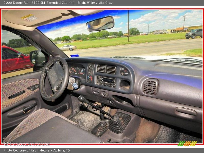 Bright White / Mist Gray 2000 Dodge Ram 2500 SLT Extended Cab 4x4