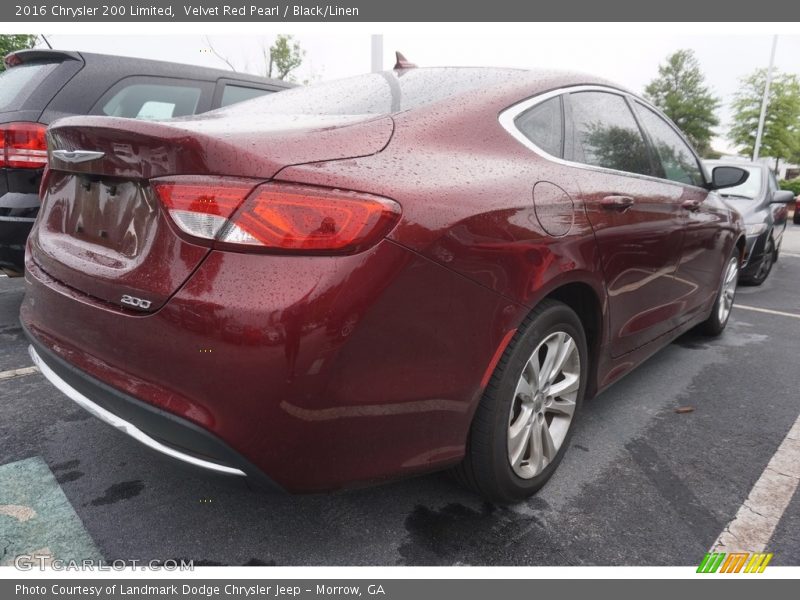 Velvet Red Pearl / Black/Linen 2016 Chrysler 200 Limited