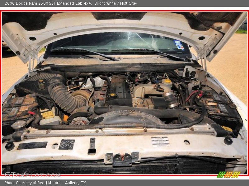 Bright White / Mist Gray 2000 Dodge Ram 2500 SLT Extended Cab 4x4