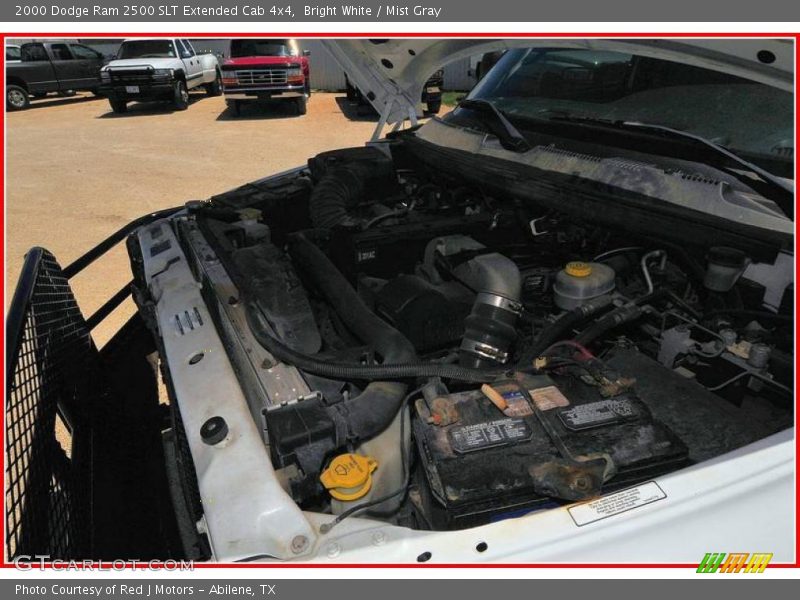 Bright White / Mist Gray 2000 Dodge Ram 2500 SLT Extended Cab 4x4