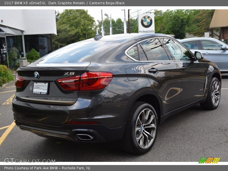 Dark Graphite Metallic / Canberra Beige/Black 2017 BMW X6 xDrive50i