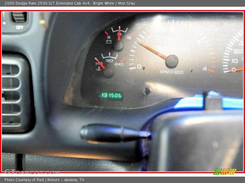 Bright White / Mist Gray 2000 Dodge Ram 2500 SLT Extended Cab 4x4