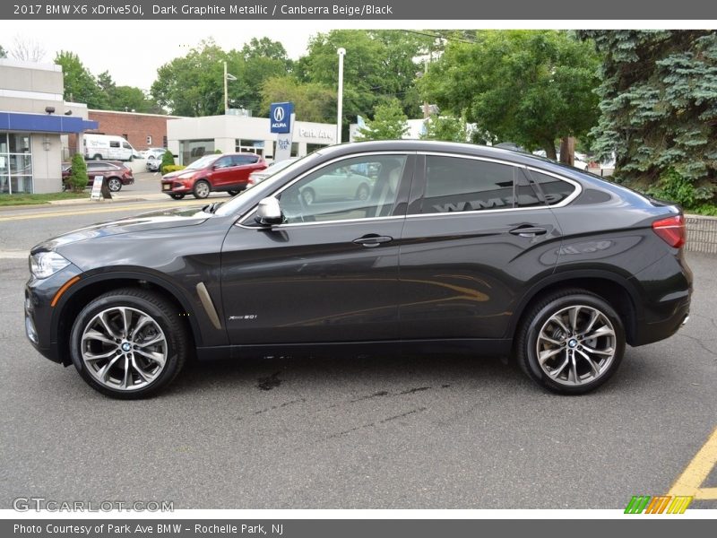 Dark Graphite Metallic / Canberra Beige/Black 2017 BMW X6 xDrive50i