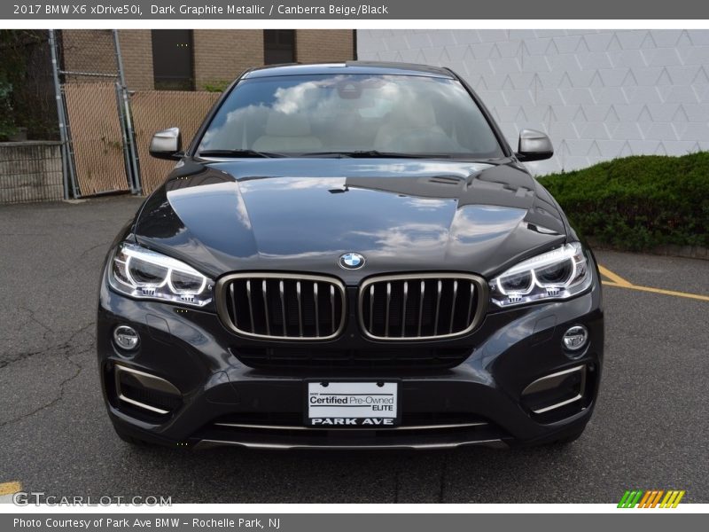 Dark Graphite Metallic / Canberra Beige/Black 2017 BMW X6 xDrive50i