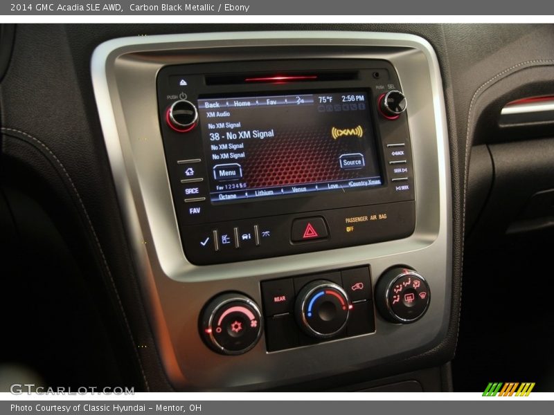 Carbon Black Metallic / Ebony 2014 GMC Acadia SLE AWD