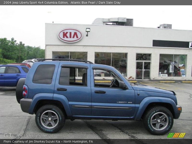 Atlantic Blue Pearl / Dark Slate Gray 2004 Jeep Liberty Sport 4x4 Columbia Edition
