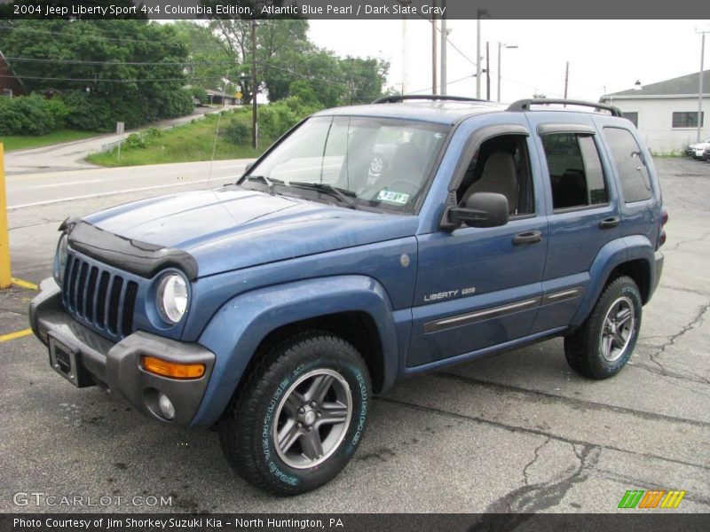 Atlantic Blue Pearl / Dark Slate Gray 2004 Jeep Liberty Sport 4x4 Columbia Edition