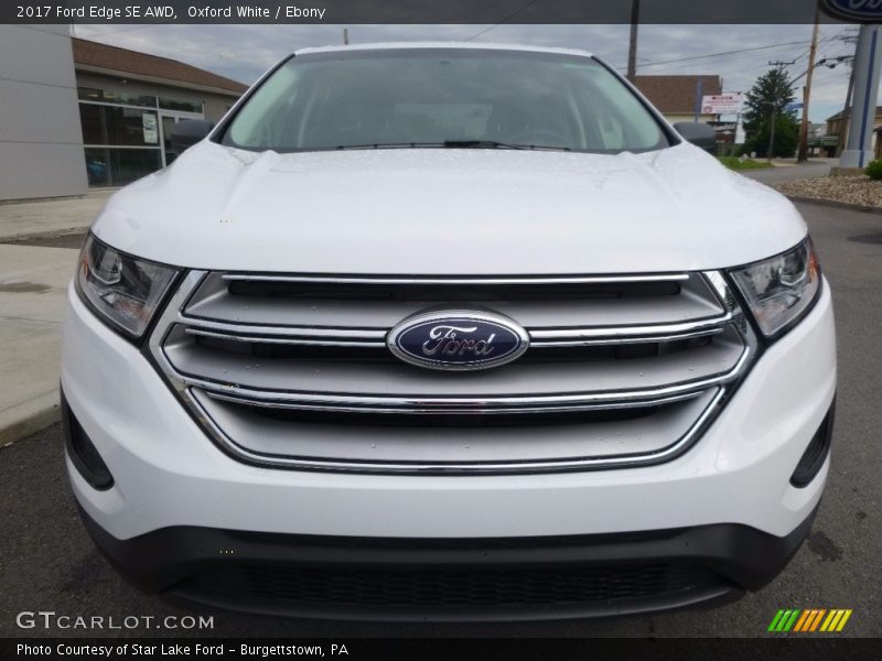 Oxford White / Ebony 2017 Ford Edge SE AWD