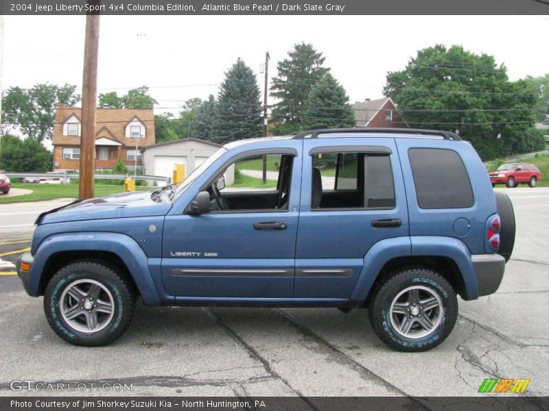 Atlantic Blue Pearl / Dark Slate Gray 2004 Jeep Liberty Sport 4x4 Columbia Edition