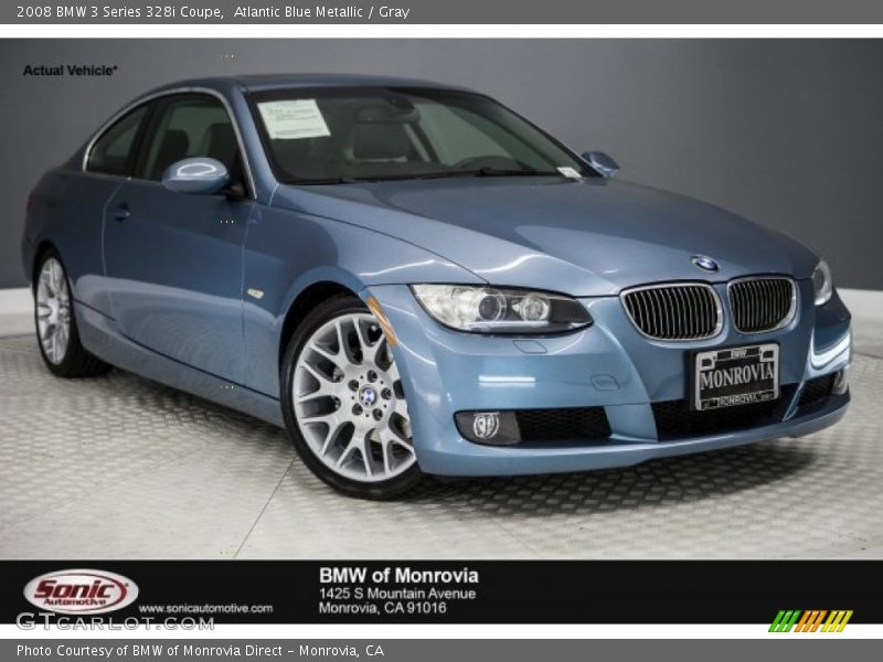 Atlantic Blue Metallic / Gray 2008 BMW 3 Series 328i Coupe
