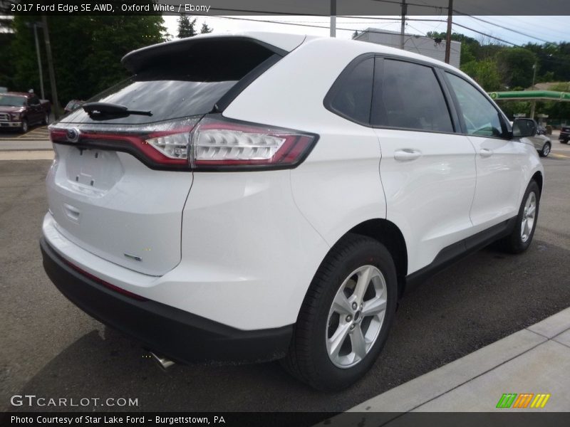 Oxford White / Ebony 2017 Ford Edge SE AWD