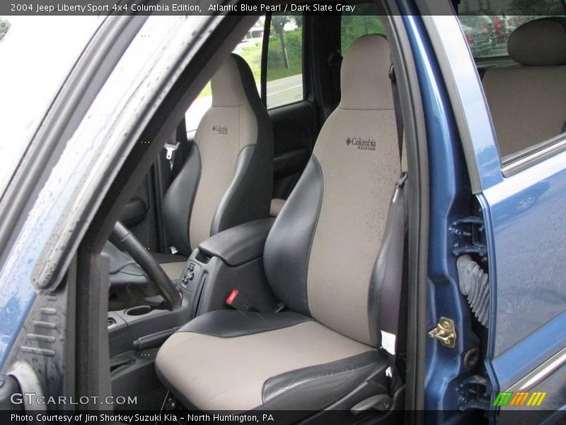 Atlantic Blue Pearl / Dark Slate Gray 2004 Jeep Liberty Sport 4x4 Columbia Edition