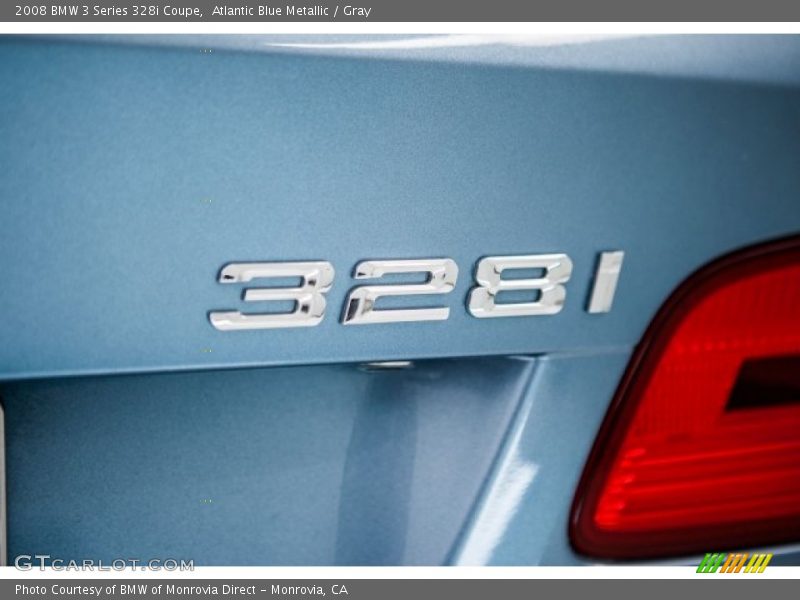 Atlantic Blue Metallic / Gray 2008 BMW 3 Series 328i Coupe