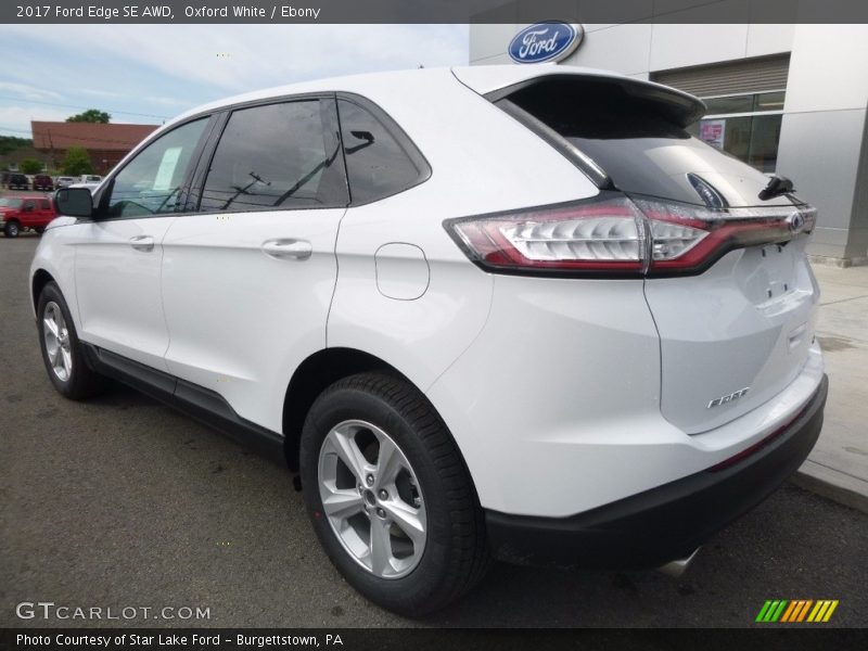 Oxford White / Ebony 2017 Ford Edge SE AWD