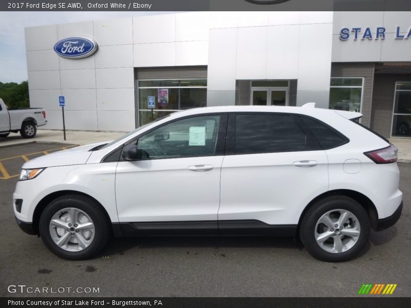 Oxford White / Ebony 2017 Ford Edge SE AWD