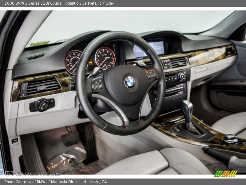 Atlantic Blue Metallic / Gray 2008 BMW 3 Series 328i Coupe