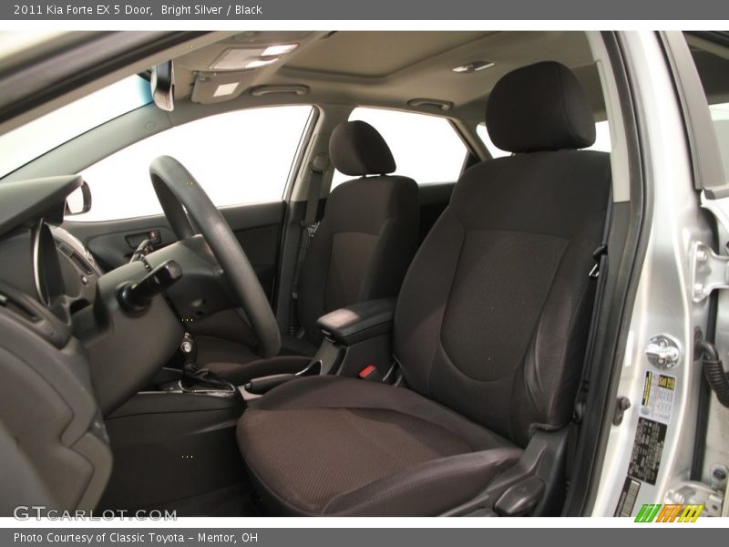 Bright Silver / Black 2011 Kia Forte EX 5 Door