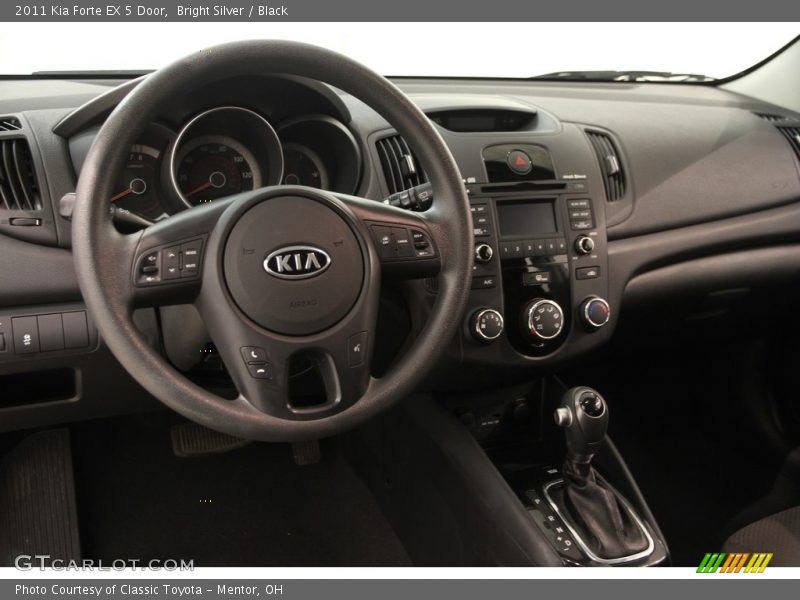 Bright Silver / Black 2011 Kia Forte EX 5 Door